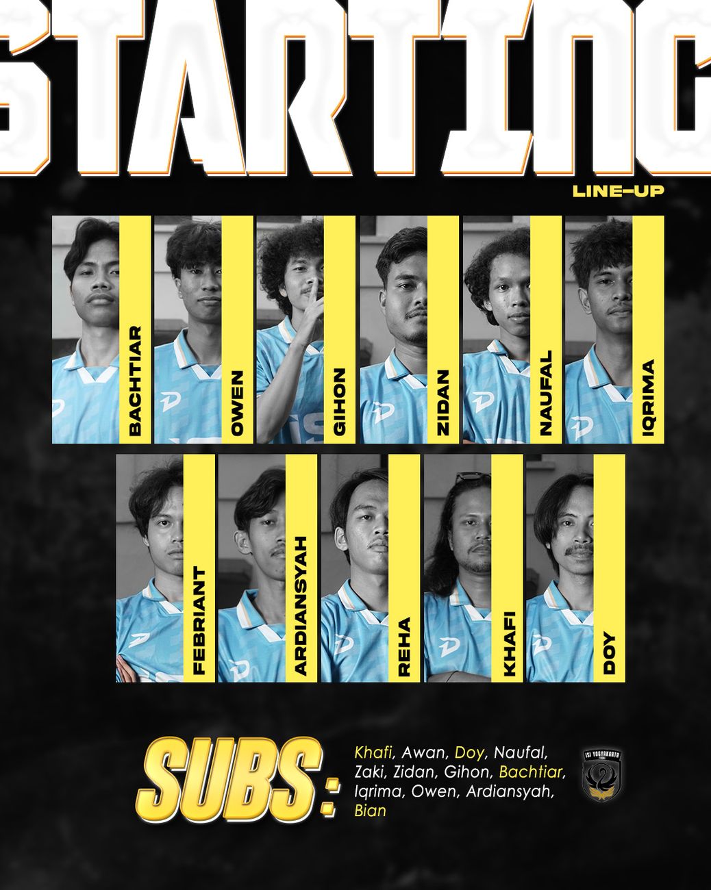 Starting lineup design